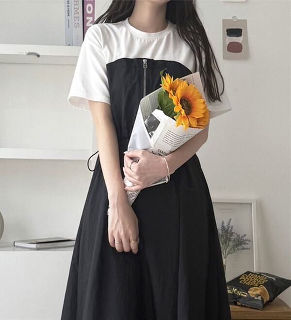 GeeRA（ジーラ）の「ハーフジップビスチェドッキングワンピース（その他ワンピース）」｜詳細画像