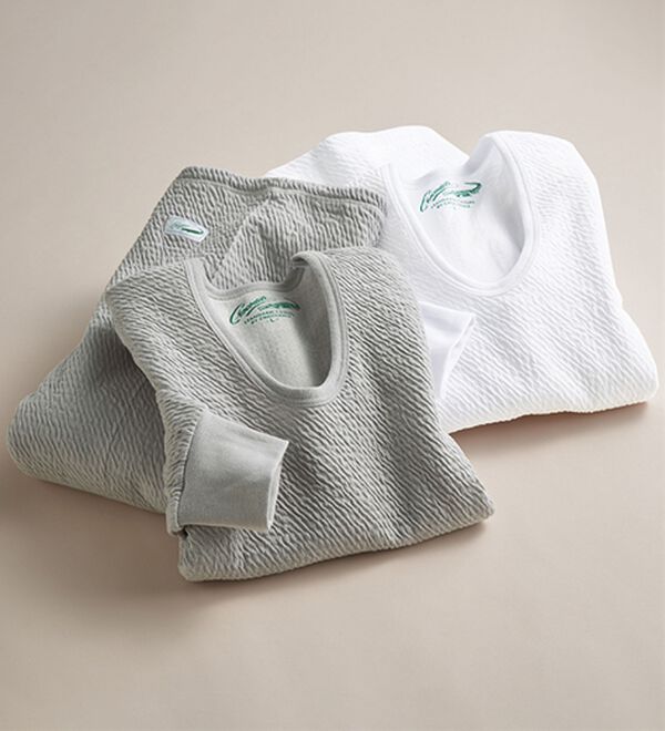 「＜クロコダイル＞さざ波生地が心地良いケアするインナー（Ｒ）上下組（メンズ肌着・インナーウェア）」｜詳細画像