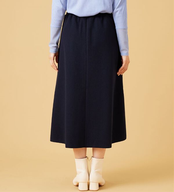 BELLUNA（ベルーナ）の「ふんわりメルトン素材ポケット付スカート（ロングスカート）」｜詳細画像