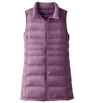 BELLUNA（ベルーナ）の「洗える！軽量ダウンロングベスト（ポーチ付）（ベスト）」｜ワイン