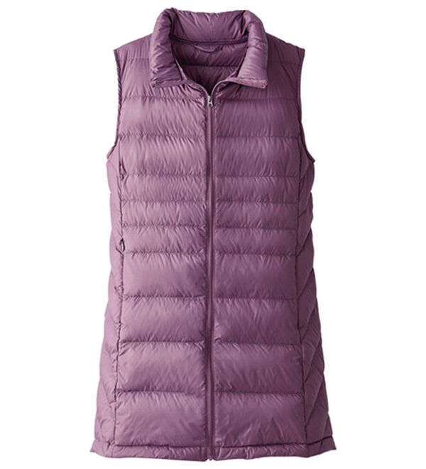 BELLUNA（ベルーナ）の「洗える！軽量ダウンロングベスト（ポーチ付）（ベスト）」｜ワイン