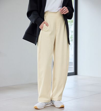 BELLUNA（ベルーナ）の「＜＆ｃｏｃｏｃｈｉ＞ウーリッシュジャージーバレルパンツ（ワイドパンツ・ガウチョ）」