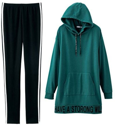 YU'NOW（ユナウ）の「ロゴチュニックパーカーレギンスセット（パジャマ・ルームウェア）」