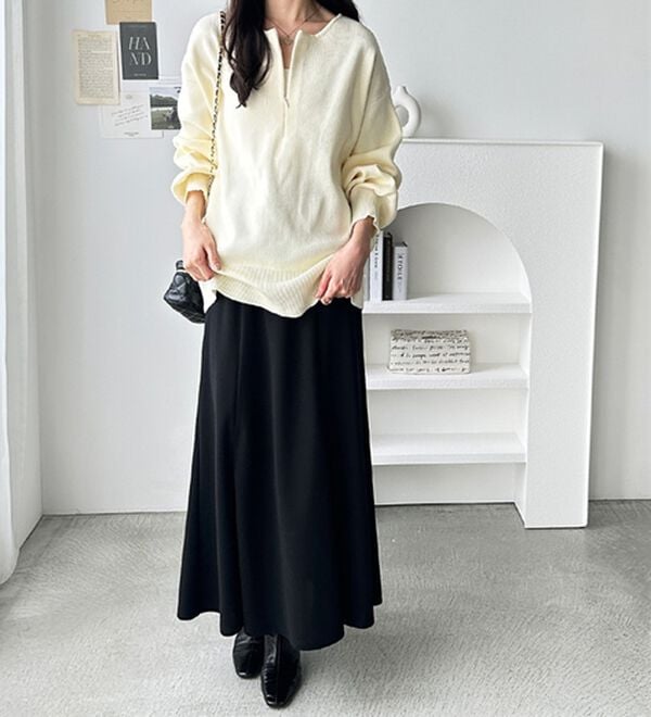 GeeRA（ジーラ）の「ハーフジップニットプルオーバー（ニット・セーター）」｜詳細画像