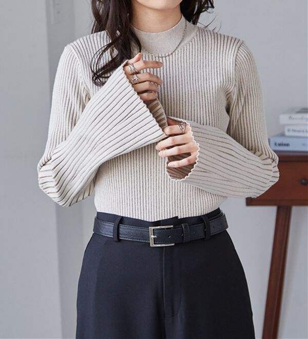 RANAN（ラナン）の「フレアースリーブニュアンスカラーニット（ニット・セーター）」｜詳細画像