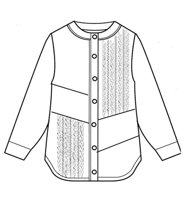 BELLUNA（ベルーナ）の「配色切替ケーブル柄ニットアンサンブル（アンサンブル）」｜詳細画像