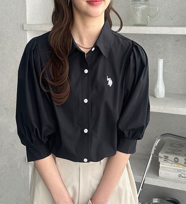 GeeRA（ジーラ）の「【Ｕ．Ｓ．　ＰＯＬＯ　ＡＳＳＮ．】ボリューム袖シャツブラウス（ブラウス）」｜詳細画像