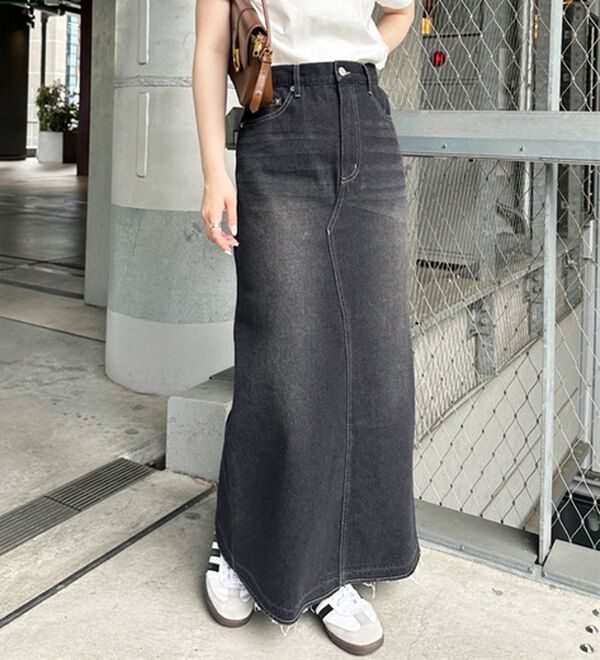 GeeRA（ジーラ）の「バックスリットデニムロングスカート（ロングスカート）」｜詳細画像