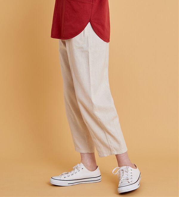 BELLUNA（ベルーナ）の「レーヨン麻入りゆったりワイドパンツ（フルレングスパンツ）」｜詳細画像