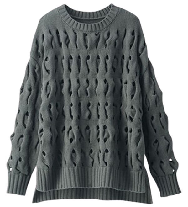 BELLUNA（ベルーナ）の「重ね着を楽しむ透かし編ニットセーター（ニット・セーター）」｜詳細画像