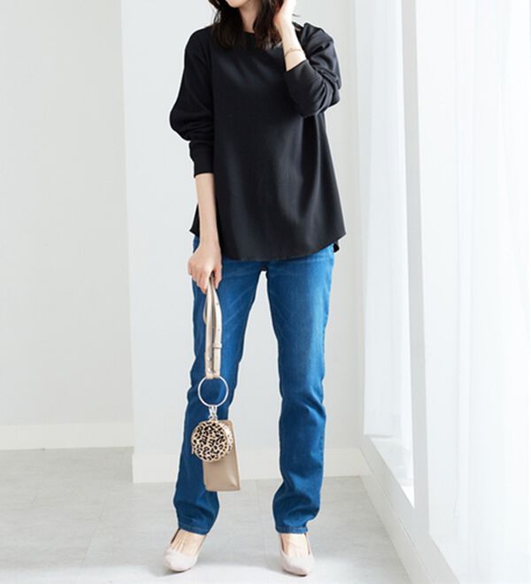 BELLUNA（ベルーナ）の「《快適Ｌａｂ．》 乾きやすい！ドライワッフルプルオーバー（カットソー）」｜詳細画像