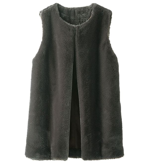 BELLUNA（ベルーナ）の「ホック付もこもこファーベスト（ベスト）」｜詳細画像