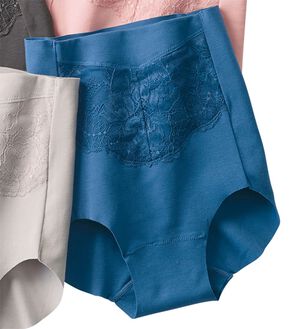 LAVIENNE（ラヴィエンヌ）の「楽なママお外に出れる綿混ショーツ単品（ショーツ）」｜ブルー