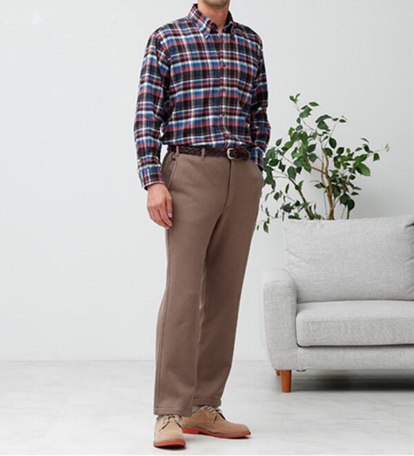 「＜コムルヴァン・オム＞お父さんの裏シャギー７得パンツ（メンズフルレングスパンツ）」｜詳細画像