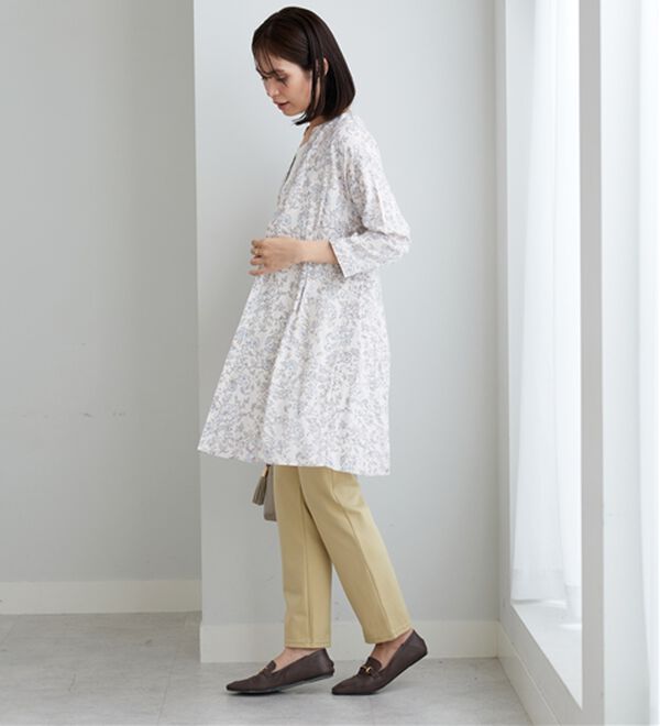 BELLUNA（ベルーナ）の「【接触冷感】レーヨン素材ウエストタック使いワンピース（その他ワンピース）」｜詳細画像