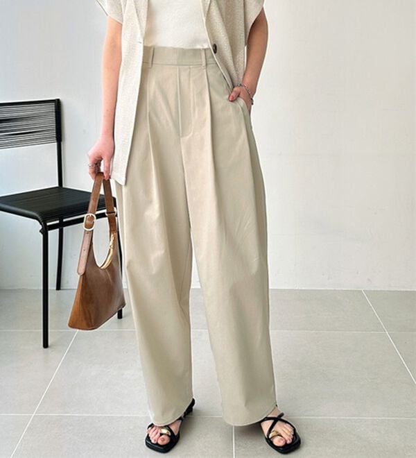 GeeRA（ジーラ）の「楽なのに美脚見えワイドカーブパンツ（フルレングスパンツ）」｜詳細画像