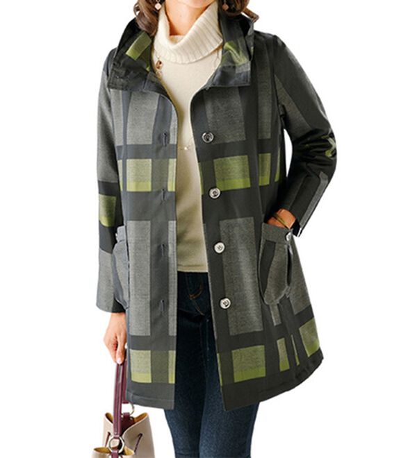 ルフラン（ルフラン）の「ビッグチェック中わたコート＜キラナ＞（ロングコート）」｜詳細画像