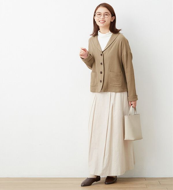 ふんわり、しっかり。綿100％ダブルガーゼジャケット - ベルーナ