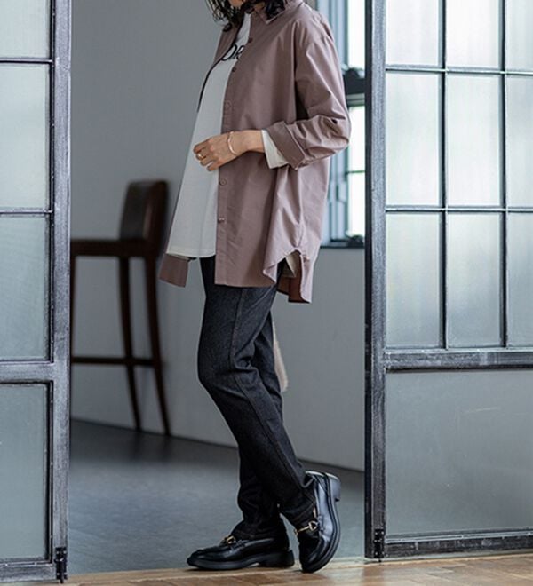 BELLUNA（ベルーナ）の「【選べる裏側】ぐん伸びニットデニムパンツ（フルレングスパンツ）」｜詳細画像