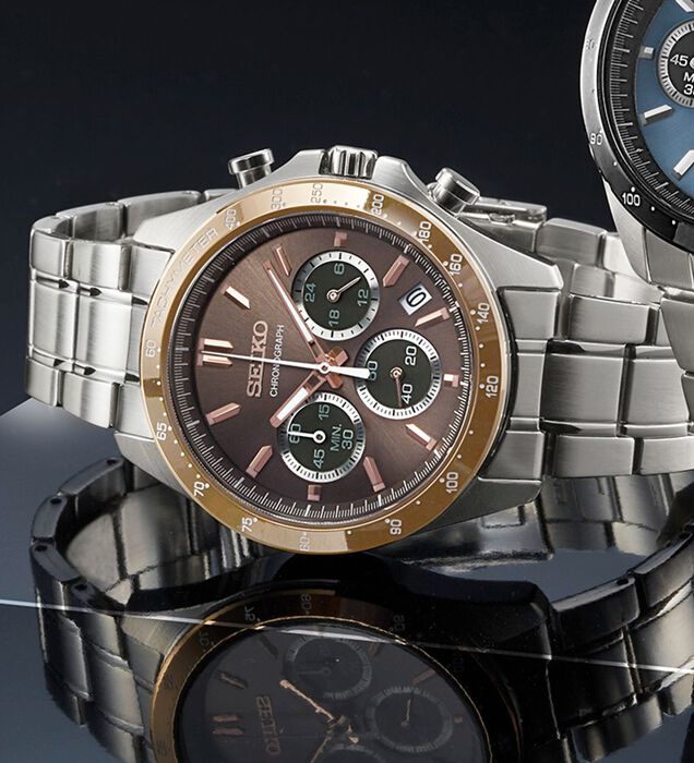 ノベルティ 記念品　セイコー クロノグラフ メンズ腕時計　ホワイト セイコー クロノグラフ 逆輸入 海外モデル SND367P1 SND367PC メンズ