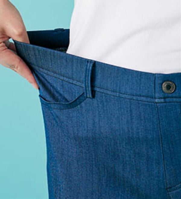 BELLUNA（ベルーナ）の「涼やか裏メッシュストレートパンツ（フルレングスパンツ）」｜詳細画像