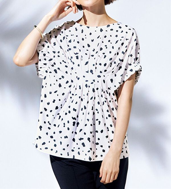 VINNO（ヴィノ）の「キシリトール加工・冷感プリントトップス（カットソー）」｜詳細画像