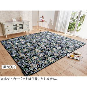 「ゴブラン織はっ水ラグ（カーペット）」｜ブラック