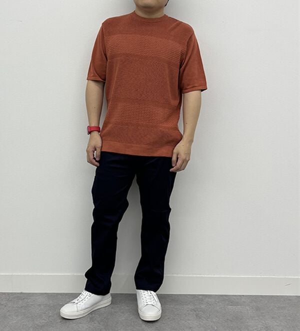 「＜コムルヴァン・オム＞涼感バンブーニットＴシャツ（メンズＴシャツ）」｜詳細画像