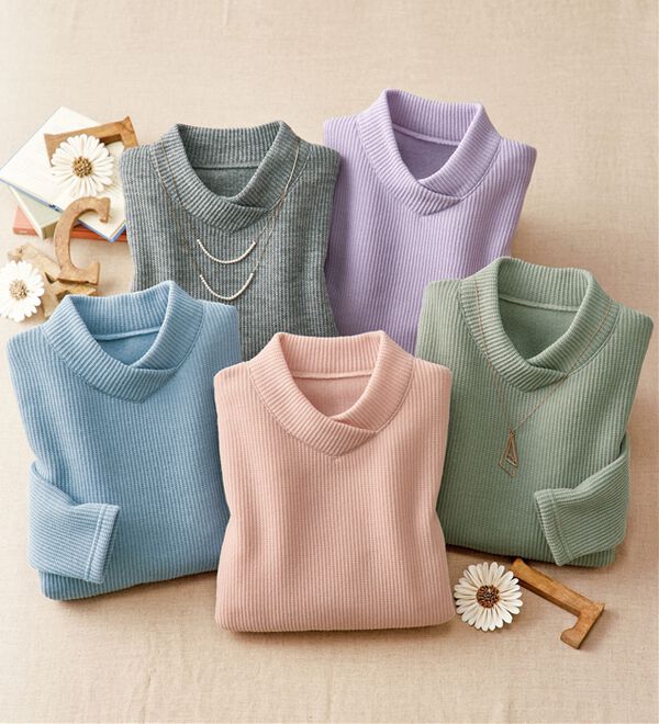 BELLUNA（ベルーナ）の「【静電気防止】ニットが苦手な方にも優しいプルオーバー（カットソー）」｜詳細画像