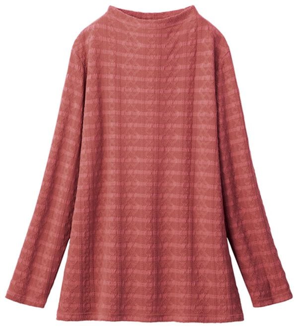 ルフラン（ルフラン）の「ジャカード柄プルオーバー（カットソー）」｜コーラル