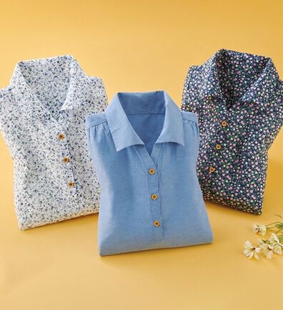 ルフラン（ルフラン）の「【３枚組】家事に便利なプリントシャツ（パジャマ・ルームウェア）」