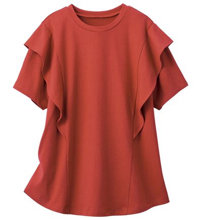 ルフラン（ルフラン）の「ちょい洒落＊ラッフルショルダーＴシャツ（Tシャツ）」