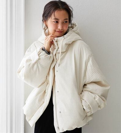 RANAN（ラナン）の「マイクロチェックショートファイバー中わたブルゾン（ブルゾン）」