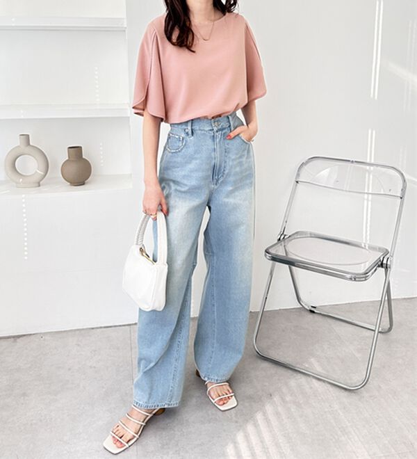 GeeRA（ジーラ）の「スリット入りフレアースリーブＴブラウス（ブラウス）」｜詳細画像