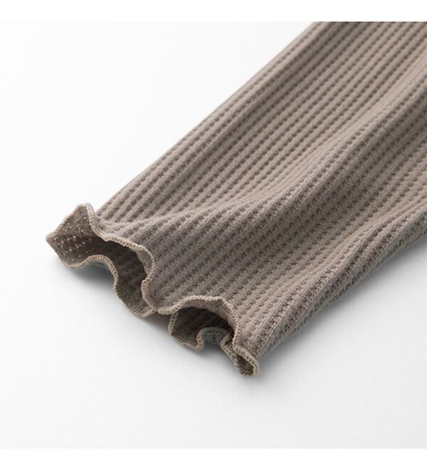 YU'NOW（ユナウ）の「【ハラマキ付】ワッフルプルオーバー＆パンツセット（パジャマ・ルームウェア）」｜詳細画像