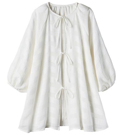 ルフラン（ルフラン）の「ゆるぽわ＊綿１００％リボンブラウス（ブラウス）」