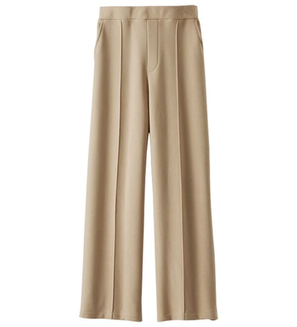 BELLUNA（ベルーナ）の「【快適Ｌａｂ．】裏起毛ジョーゼット素材ワイドパンツ（ワイドパンツ・ガウチョ）」｜詳細画像