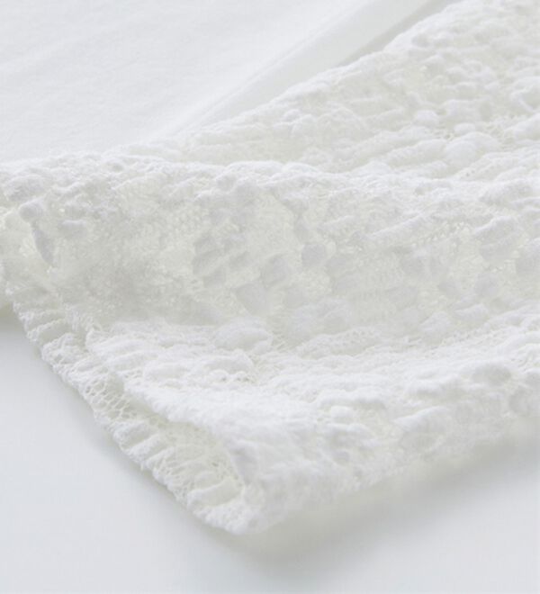 GeeRA（ジーラ）の「袖レーススラブシアーカットソー（カットソー）」｜詳細画像