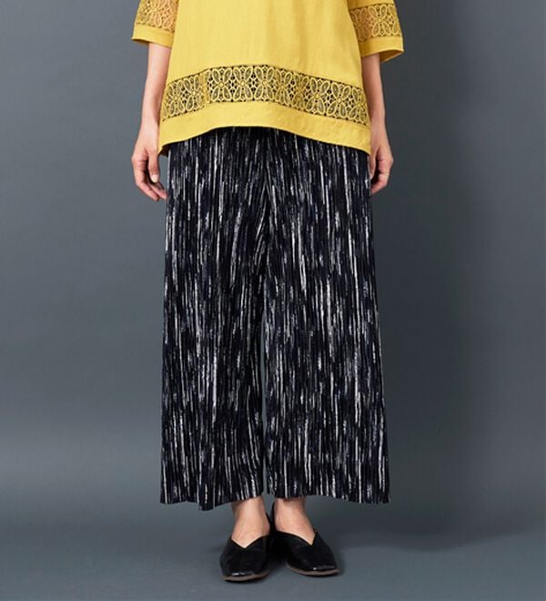 BELLUNA（ベルーナ）の「なめらか素材ゆったりプリーツパンツ（ワイドパンツ・ガウチョ）」｜詳細画像