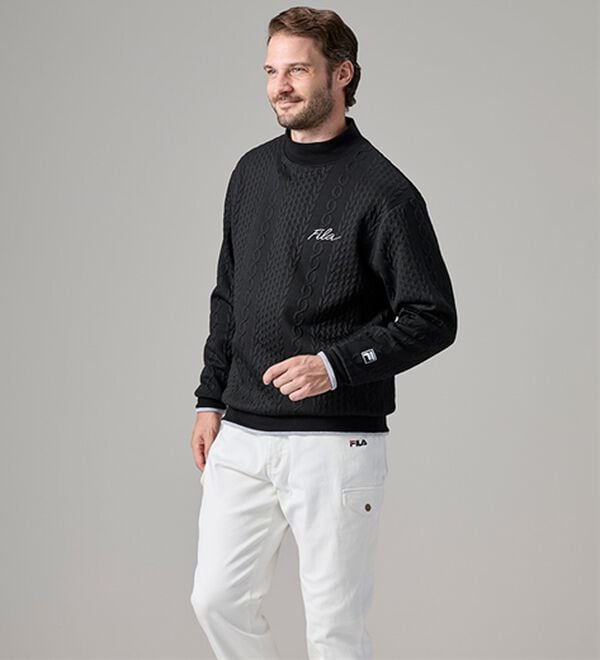 「＜フィラ＞ニット使いフクレジャカードトレーナー（メンズトレーナー）」｜詳細画像