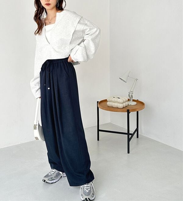 GeeRA（ジーラ）の「【体型カバー】上品なのにラクちんワイドパンツ（フルレングスパンツ）」｜詳細画像