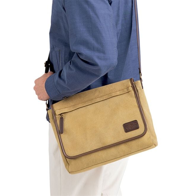 「＜クロコダイル＞洗い加工帆布バッグ（その他メンズバッグ）」｜詳細画像