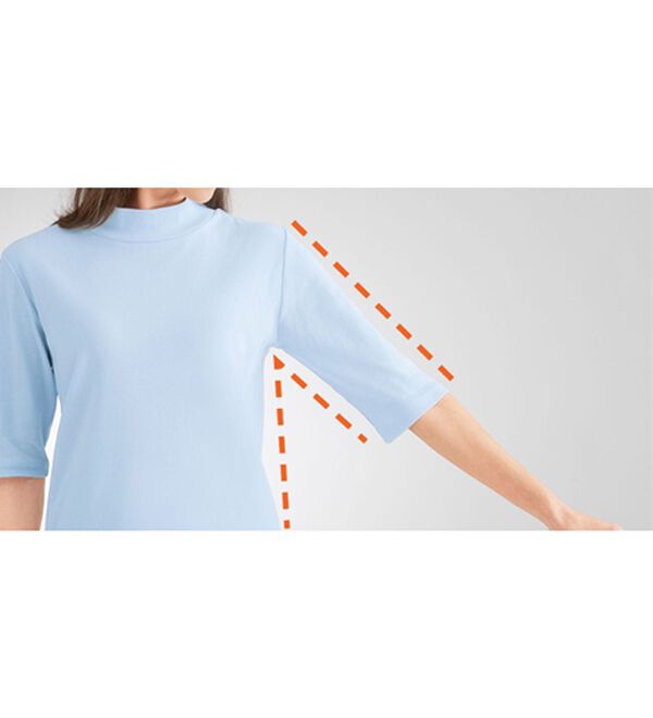 「【４色組】綿１００％ピタッとしにくい５分袖トップス（肌着・インナーウェア）」｜詳細画像