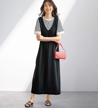 BELLUNA（ベルーナ）の「ロゴプルオーバー付！ワンピースアンサンブル（アンサンブル）」