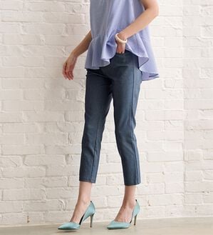 RANAN（ラナン）の「【4つの機能付】美脚クロップドパンツ（クロップドパンツ）」｜デニム調インディゴ