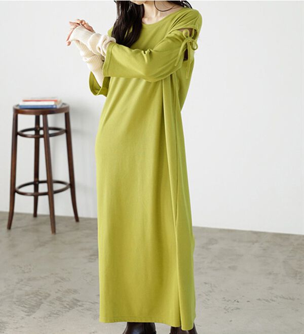 GeeRA（ジーラ）の「２ＷＡＹ袖カッティングテレコリブワンピース（その他ワンピース）」｜詳細画像