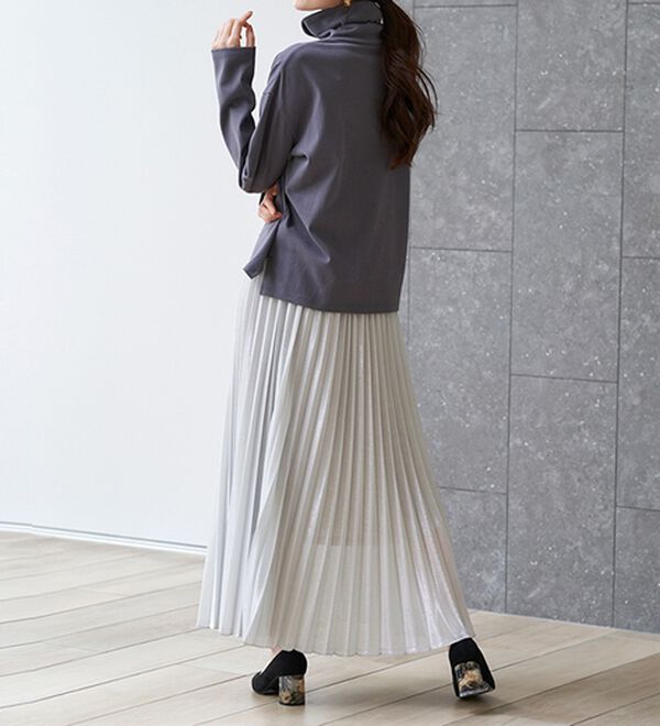 RANAN（ラナン）の「シャイニープリーツスカート（ロングスカート）」｜詳細画像