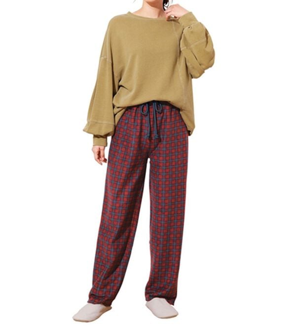 LAVIENNE（ラヴィエンヌ）の「肌側綿１００％あったかフリースボトム（パジャマ・ルームウェア）」｜詳細画像