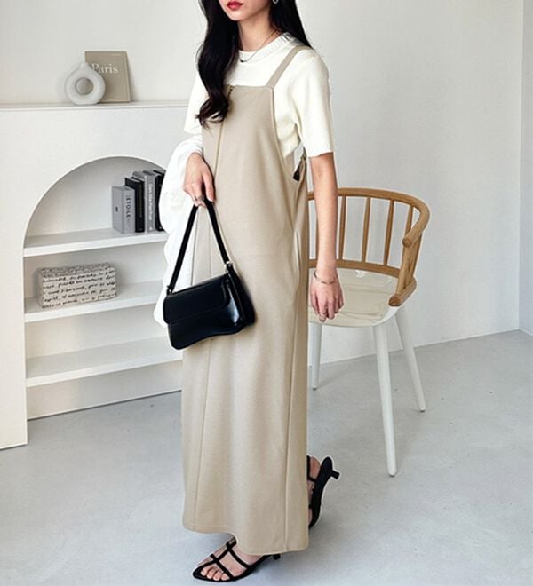 GeeRA（ジーラ）の「ハーフジップキャミワンピース（カットソーワンピース）」｜詳細画像