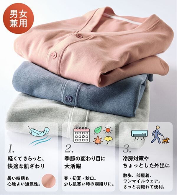 「＜シンプル＆プラス＞毎日活躍！お買得カーディガン（メンズカーディガン）」｜詳細画像